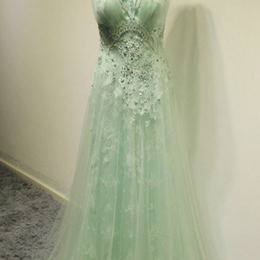 Elegant Mint Green Fitted Strapless Sequined Long Prom Dress Evening Dress cc4951