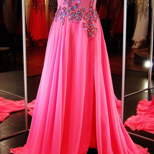 Pink Prom Dress,junior Senior Prom Dresses, Prom Gown,prom Dress ,prom