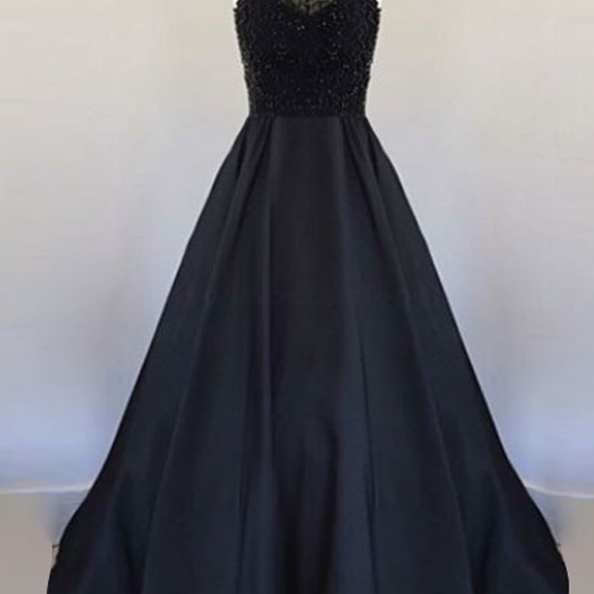White and Black Prom Dress Fashion Sweetheart Prom Dress s32 main image 1