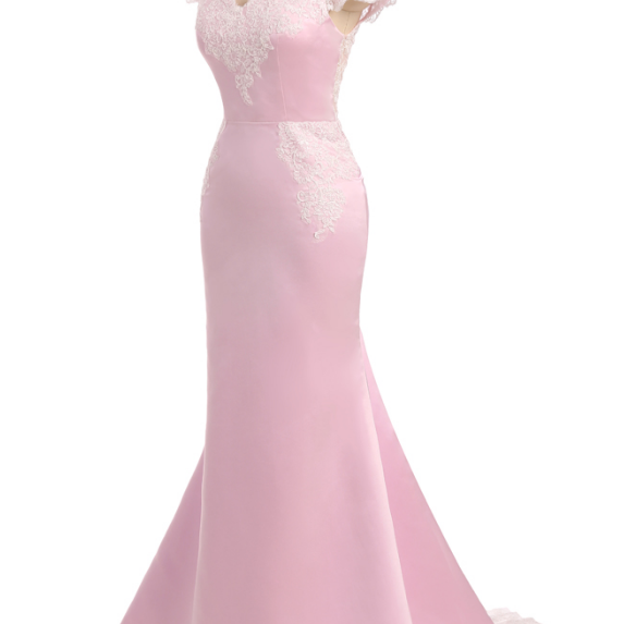 Rose Wedding Dress V The Mermaid Evening Gown With A Long Gown Of