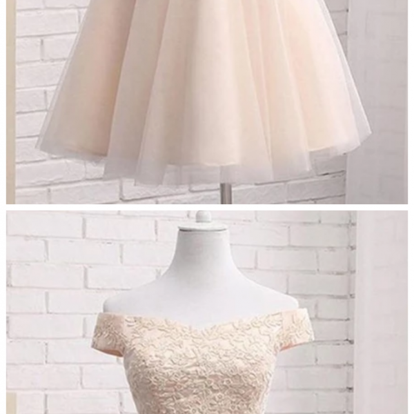 Tulle Applique Lilac Short Homecoming Dress, Princess Layered Sweet 16 Dress OM403