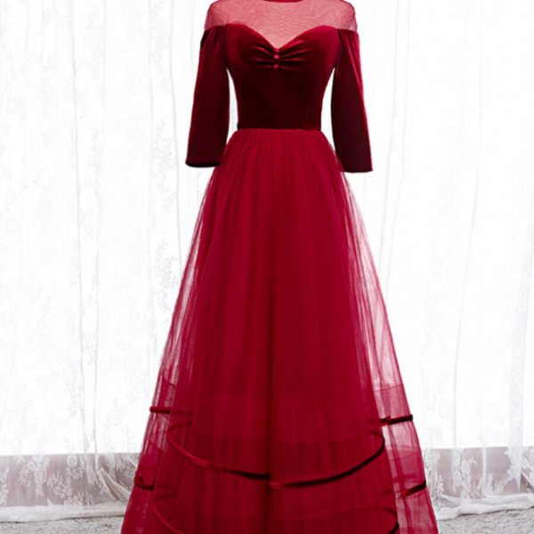 Vintage Strapless Chiffon Layered Long Prom Dress Slit Evening Dress  Y7859
