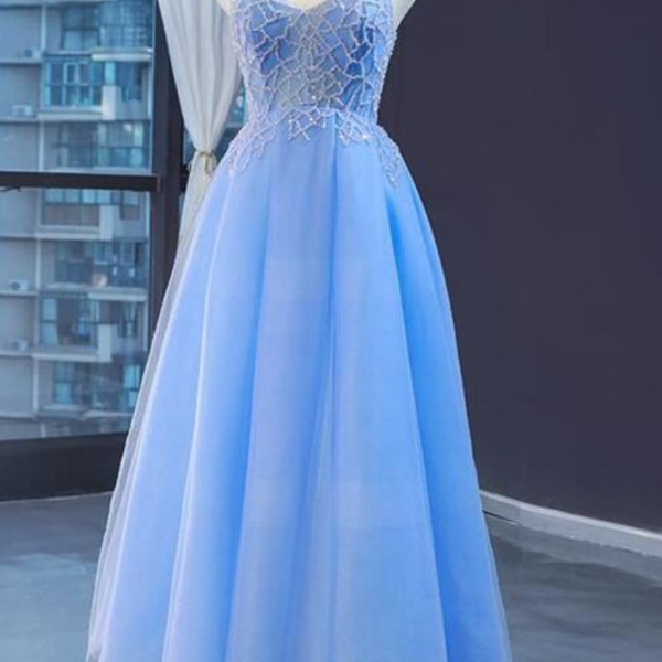 V-neck Satin Long Dresses with Open Back Silver