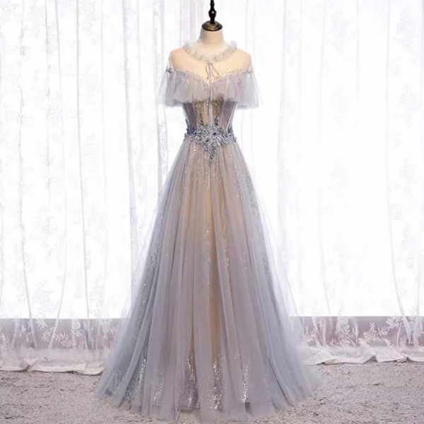 Fairy, temperament, high-neckparty dress, elegant evening dress,custom made
