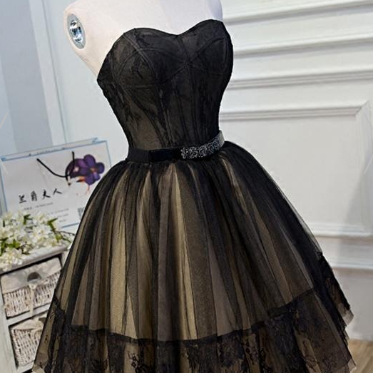 Elegant Strapless High-Low Evening Dress with Tassel Beading & Ruffles