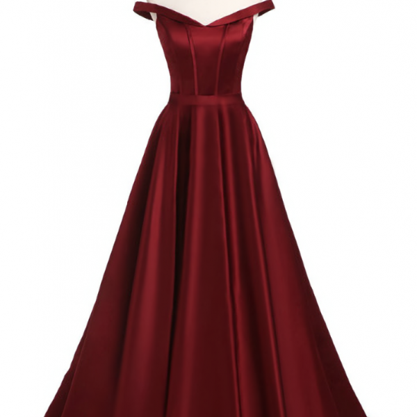 Sky Blue Long A-line Satin Formal Graduation Prom Dresses with Pockets main image 1