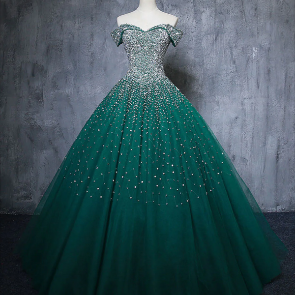 Gray Strapless Tulle Long Prom Dress, Beautiful A-Line Sweetheart Neck Formal Evening Dress main image 1