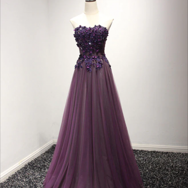 Elegant Sexy A-line Formal Prom Dress, Beautiful Long Prom Dress ...