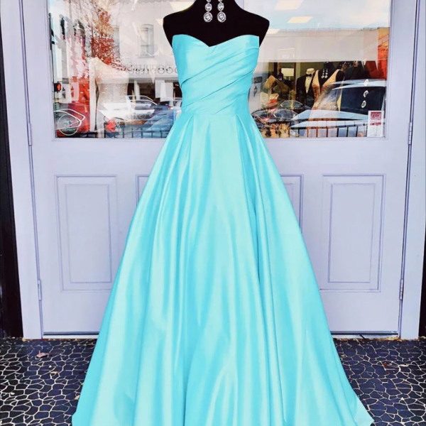 Elegant A Line Chiffon Open Back Formal Prom Dress, Beautiful Long Prom ...