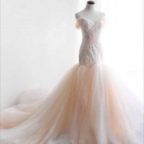Pretty Mermaid Square Neckline Lilac Satin Long Prom Dress Evening Dress Formal Dress main image 0