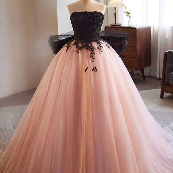 A Line Gray Halter Tulle Open Back Prom Dress with Beading LBQ2767