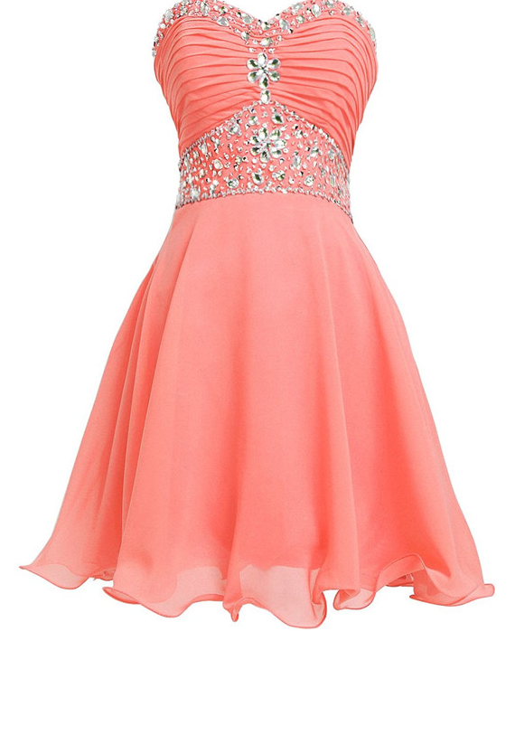 Homecoming Dress With Beadings