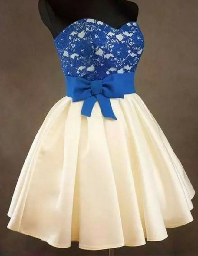 Sweetheart Short Homecoming Dress,bowknot Homecoming Dresses on Luulla