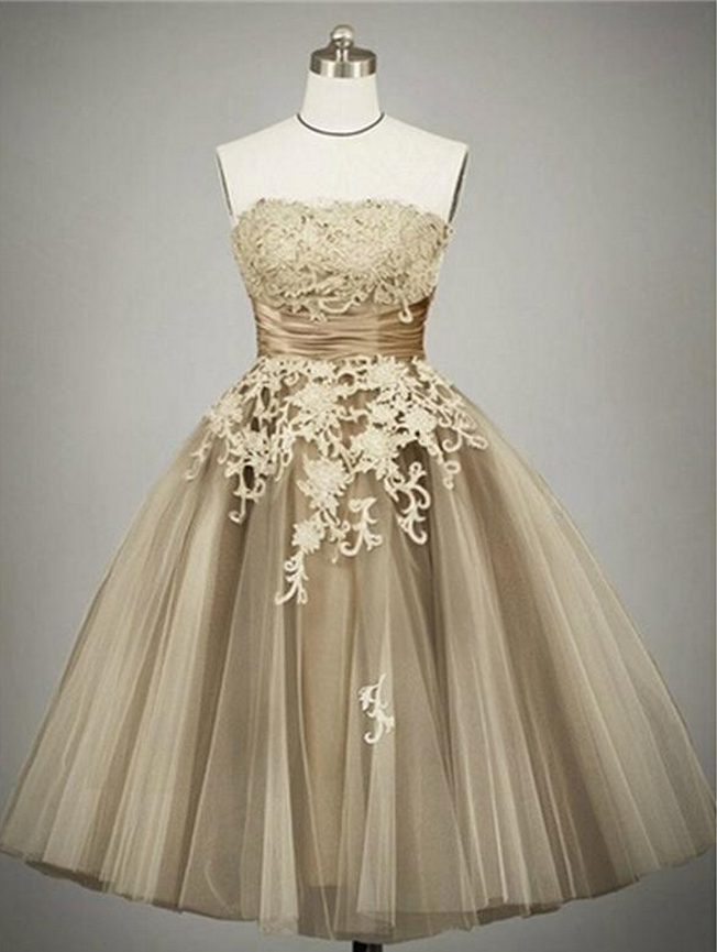 Gold Homecoming Dresses, Lace Homecoming Dresses, Cute Homecoming ...