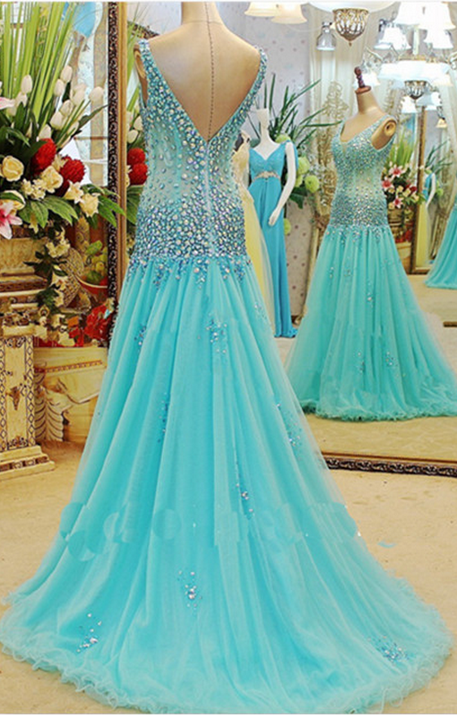 Prom Dresses,evening Dress,blue Prom Dress, Long Prom Dress, Prom Dress