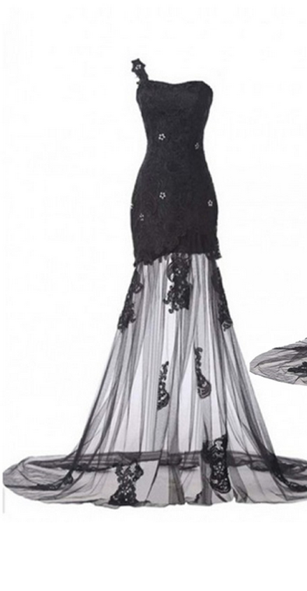 Fabulous Black Floor Length One Shoulder Sheath Sequined Prom Dress with Fur main image 0