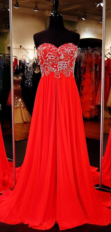 Red Prom Dress,formal Dress,prom Dress Empire Waist,prom Gown,prom ...