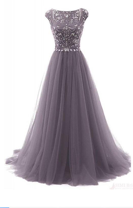 Gorgeous Beading Bodice Long Tulle Prom Dresses Evening Dresses on Luulla