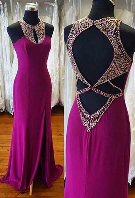 Open Back Prom Dress,sheath Prom Dress,long Prom Dress,prom Dresses For ...