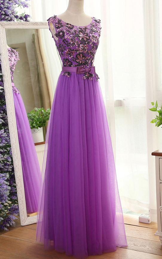 Charming Prom Dress,elegant Prom Dress,a Line Tulle Prom Dresses,long ...