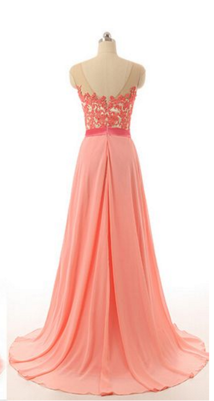 Princess Chiffon Print Floral A-line Long Prom Dress,18th Birthday Outfit Y6908