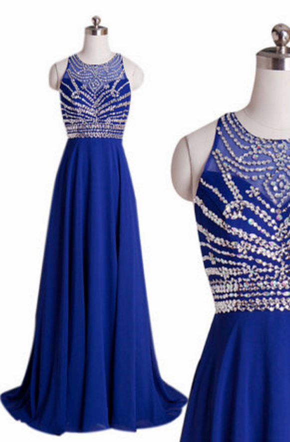 Sexy Prom Dress Custom Prom Dress,a Line Prom Dresses,round Neck Long