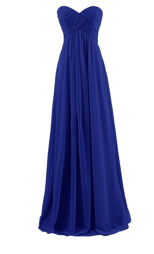 Off Shoulder Strapless Goddess Chiffon Long Dress In Navy Blue And Grey on Luulla