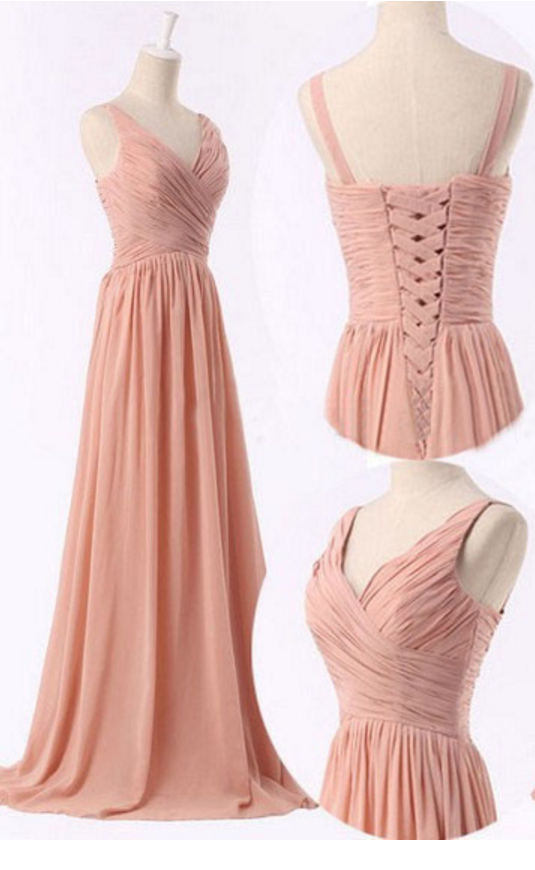 Blush Pink Evening Dress, Bridesmaid Dress, Formal Occasion Dress on Luulla