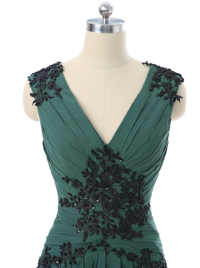 Green Wedding Dress Party Ving Cape Town Sleeves Silk Chiffon Dress