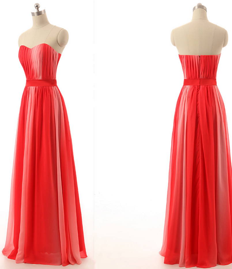 Long Bridesmaid Dress, Red Bridesmaid Dress, Popular Bridesmaid Dress
