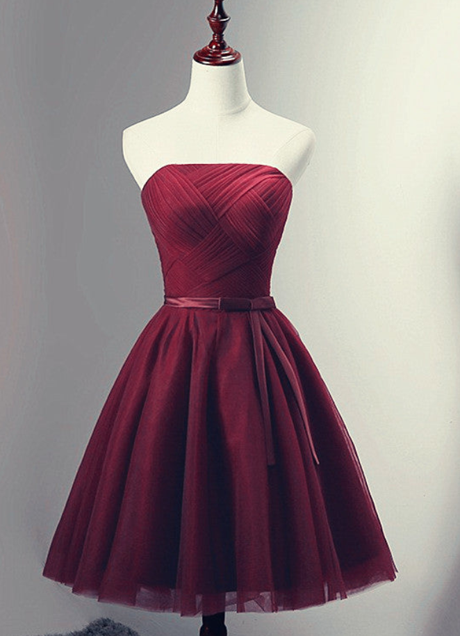 Dresses, Beautiful Simple Tulle Short Party Dress, Knee Length Prom Dress on Luulla