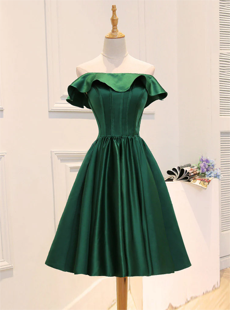 Green Homecoming Dress Short Party Gown main image 0